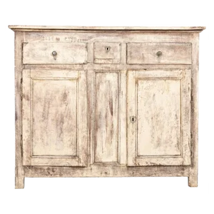 Antique French Provincial Buffet in Painted Fruitwood