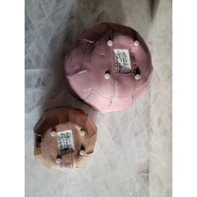 Paola Paronetto Italian Paper Clay Ceramic Bowls W/ Gold - Set of 2 For Sale - Image 9 of 11