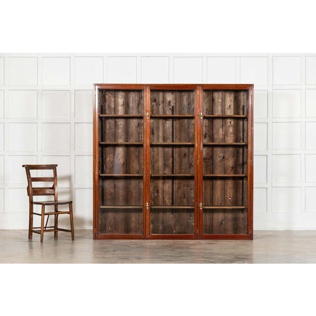 Large Antique English Mahogany Glazed Display Cabinet, 1880 For Sale - Image 4 of 15