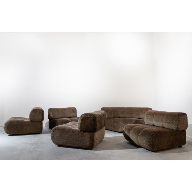 Beige Large Space Age Modular Sofa, Italy, 1960s, Set of 5 For Sale - Image 8 of 8