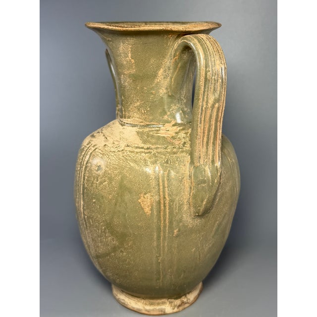 Chinese Ntique Chinese Celadon Ewer, Collectible Ceramic For Sale - Image 3 of 7