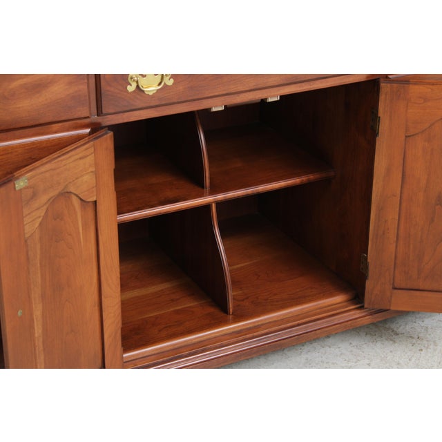 Wood Henkel Harris Cherry Dresser W. Mirror For Sale - Image 7 of 18