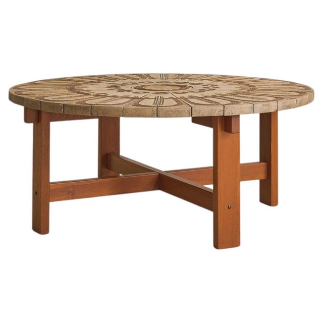 Danish Ceramic Coffee Table by Ox Art for Trioh Møbelfabrik, 1970s For Sale