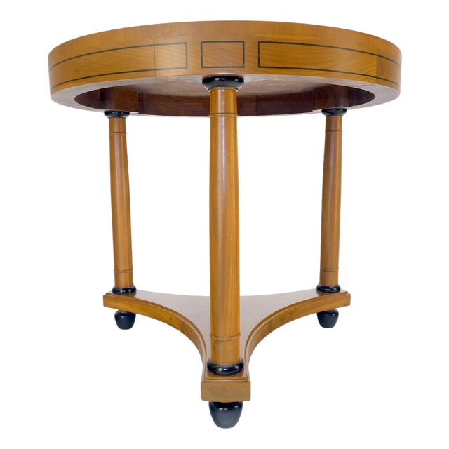 Charak Neoclassical Biedermeier Style c1940s Center Lamp Table Stand Gueridon For Sale