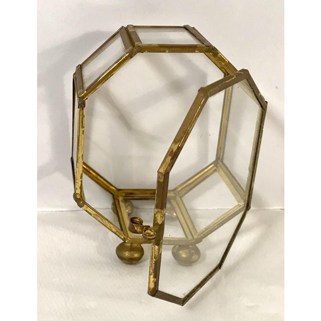 MidCentury Modern Brass & Glass Mini Curio Box Chairish