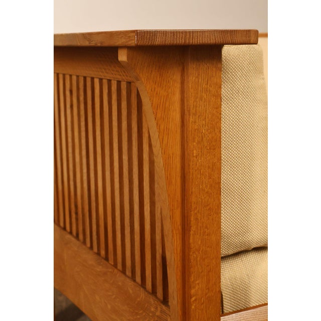 Stickley Mission Collection Prairie Spindle Oak Lounge Chair For Sale - Image 15 of 18