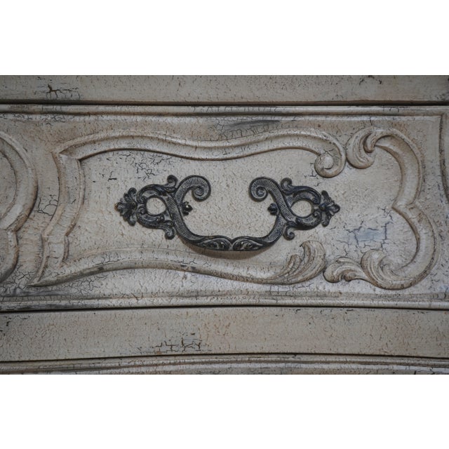 Pair of Councill Craftsman Marble Top French Painted Chests For Sale - Image 12 of 18