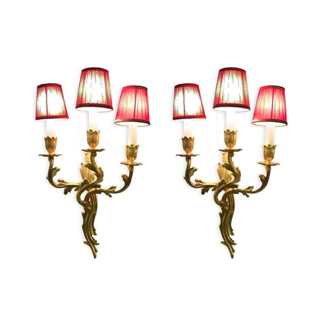 Gilded Bronze Wall Light, 1920s, Set of 2 For Sale - Image 10 of 10