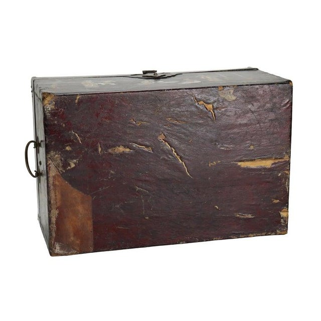 Antique Chinese Polychromed Chinoiserie Document Box C1890 For Sale - Image 15 of 16