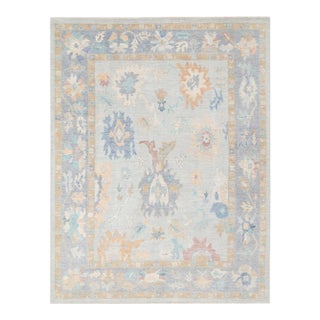 Pasargad DC Fine Hand Knotted Oushak Design Rug For Sale
