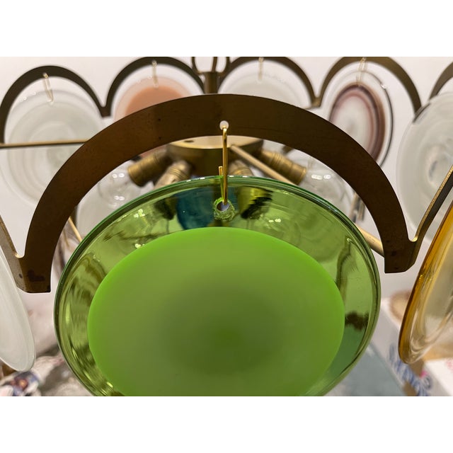 Space Age Murano Glass Disc Chandelier, 1970s For Sale - Image 4 of 12