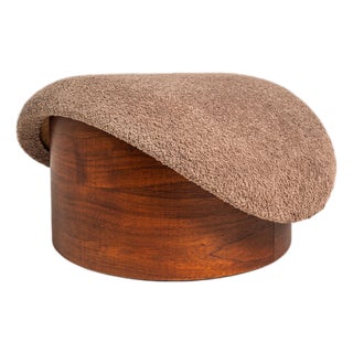 Restored Mid-Century Modern Poof / Mushroom Ottoman Footstool by Weiland Paired Well W/ Adrian Pearsall or Milo Baughman Chairs, Usa, 1960s For Sale