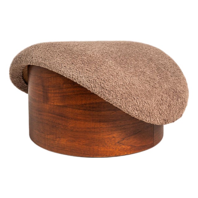 Restored Mid-Century Modern Poof / Mushroom Ottoman Footstool by Weiland Paired Well W/ Adrian Pearsall or Milo Baughman Chairs, Usa, 1960s For Sale