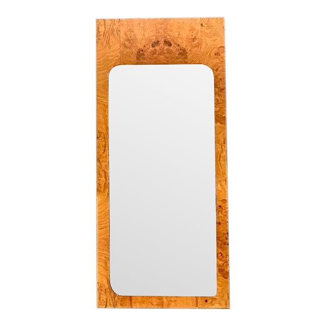Vintage Lane Altavista Burl Wood Mirror For Sale