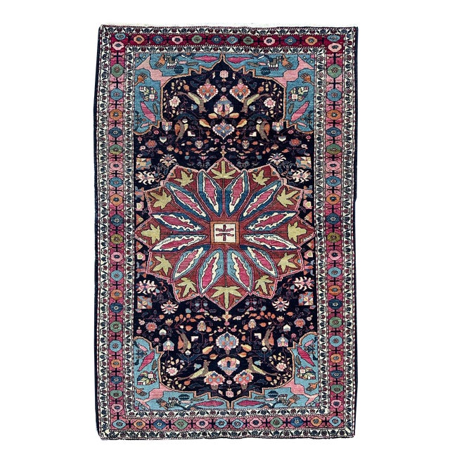 Antique Najaf Abad Rug, 1890s For Sale