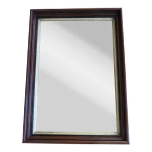 Early 20th Century Antique Large Deep Well Wood Picture Frame With Gilt Inside Edge