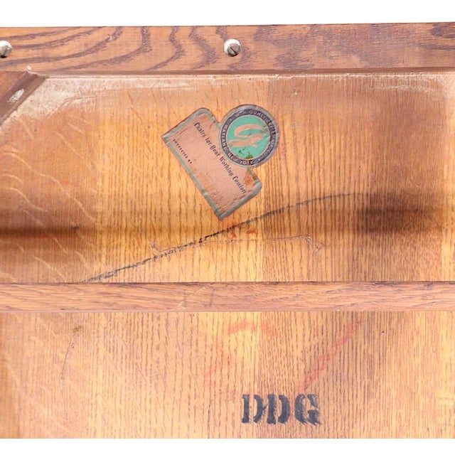 Gunlocke Mid 20th Century Oak Bank of England Jury Desk Office Chair by Gunlocke For Sale - Image 4 of 12