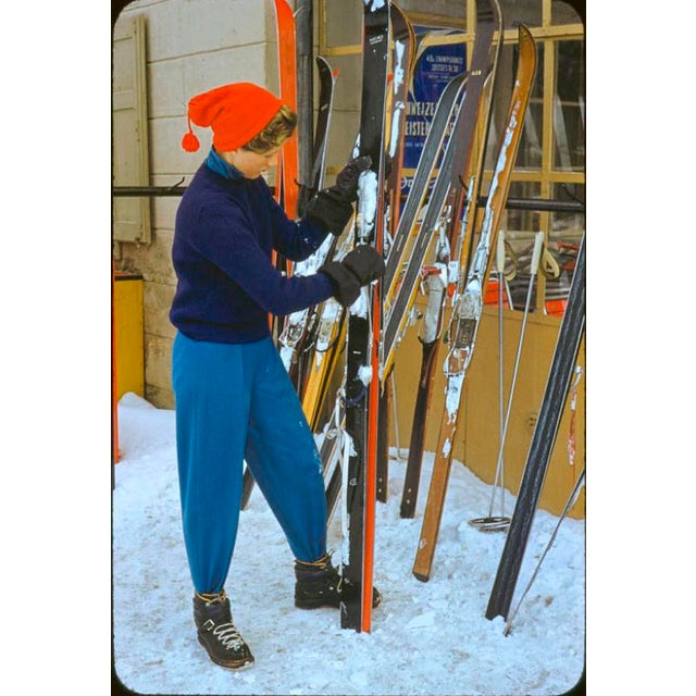 Getting Ready 1955 A stylish female skier prepares her skis, 1955. Toni Frissell Antoinette Frissell Bacon (March 10, 1907...