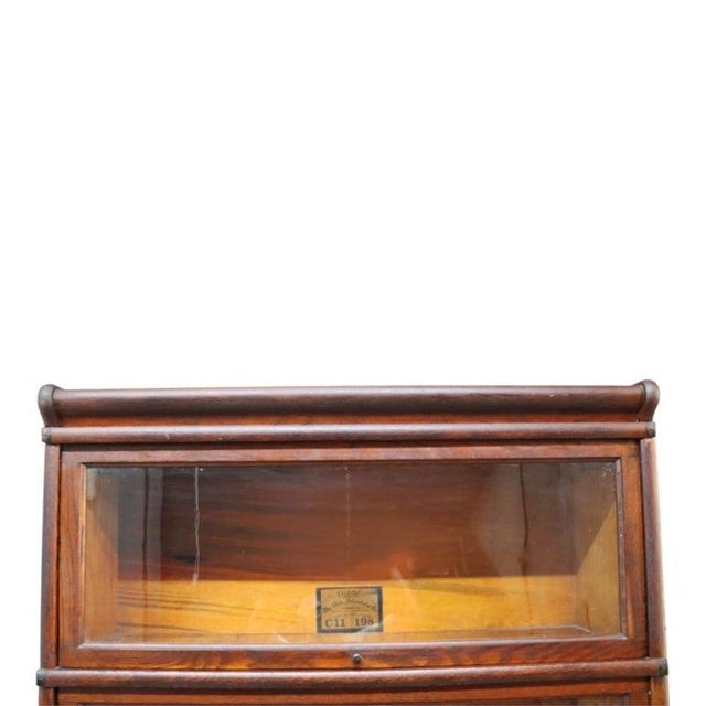 Arts & Crafts Globe Wernicke Arts & Crafts Mission Oak 5 Stack Barrister Bookcase C1920 For Sale - Image 3 of 13