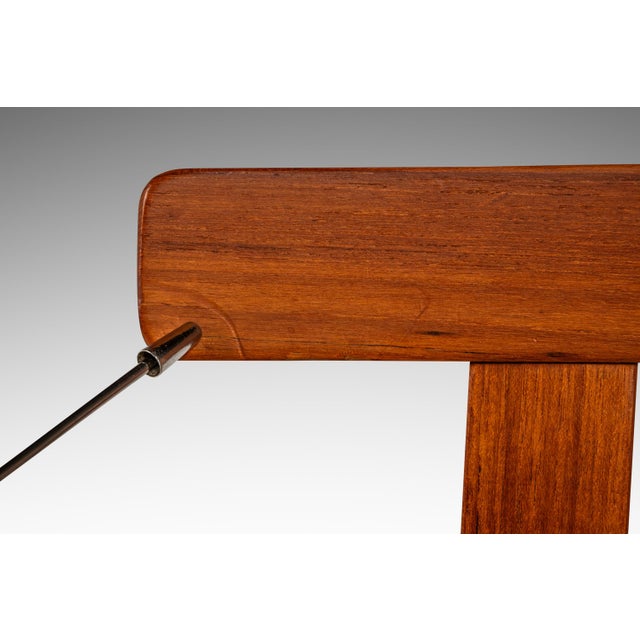 Rare Mid-Century Danish Modern Barstool in Teak & Leather by Knud Bent for Korup Stolefabrik, Denmark, C. 1960s For Sale - Image 14 of 18
