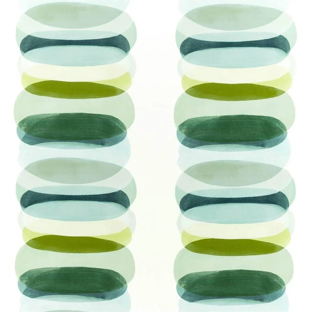 Harlequin Elliptic Fabric in Emerald For Sale