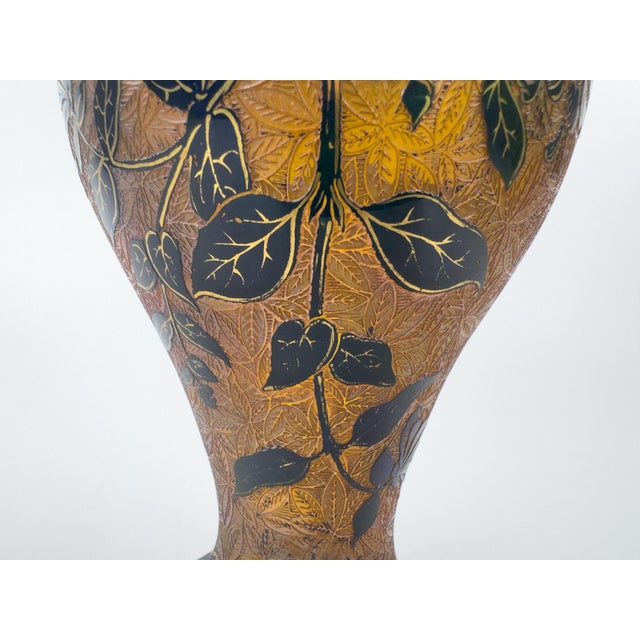 Glass Saint-Louis Art Nouveau Crystal Vase, Désiré Christian Period, c.1900 For Sale - Image 7 of 18