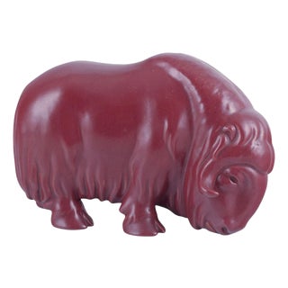 Danish Musk Ox in Ceramic by Svend Lindhart, 1960s For Sale