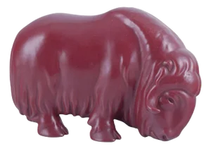Danish Musk Ox in Ceramic by Svend Lindhart, 1960s