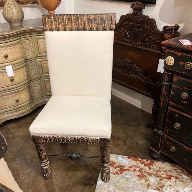 Traditional 1990s Vintage Hand-Carved Spanish Colonial Style Chair For Sale - Image 3 of 13