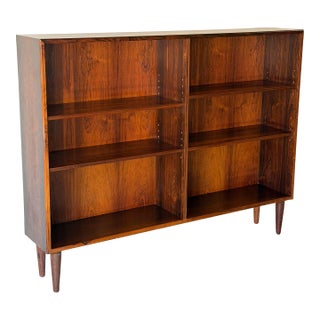 Mid-Century Danish Rosewood Bookcase - Vintage Scandinavian Shelving Unit 1960s For Sale