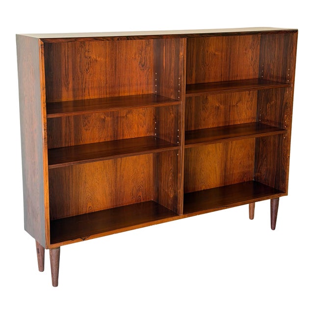 Mid-Century Danish Rosewood Bookcase - Vintage Scandinavian Shelving Unit 1960s For Sale