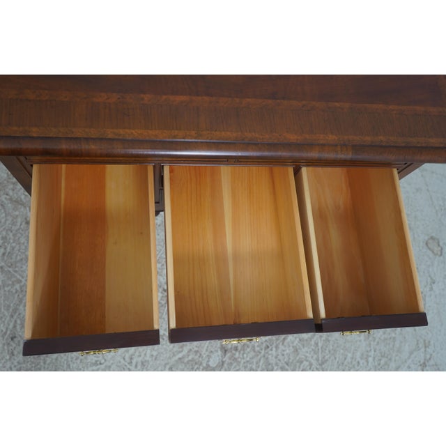 Baker Furniture Company 1980s Baker Model 8868 Colonial Williamsburg Walnut Lowboy Dressing Table For Sale - Image 4 of 18