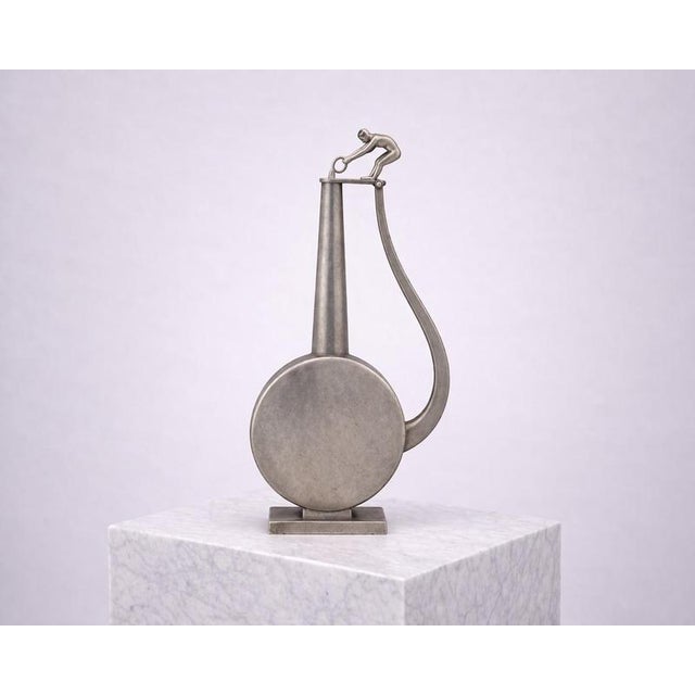 Swedish Art Deco Pewter Figural Vase from GAB, 1937 For Sale - Image 4 of 8