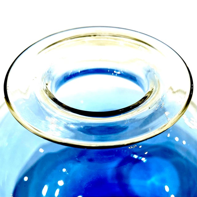 Mid-Century Modern Rare Fenton Glass Katja Art Glass Vase Circa 1982 For Sale - Image 3 of 9