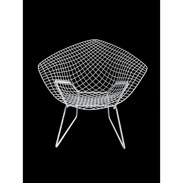 Original owner (circa 1972) White Diamond Wing Chair by Harry Benoit for Knowl. ! chair in pristine condition (this one is...