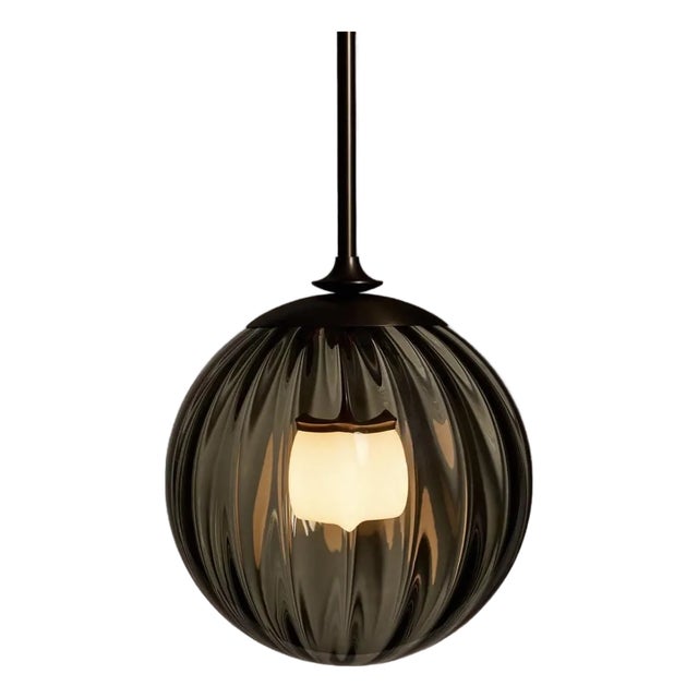 Roll & Hill Pendant 01 W/ Fume Glass For Sale