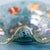Turquoise Late 19th Century Moser Turquoise Blue Glass Enameled Butterfly Bowl For Sale - Image 8 of 17