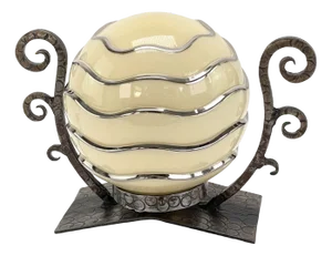 Art Deco Glass Ball Table Lamp