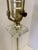 1970s Glass and Brass Column Table Lamp For Sale - Image 4 of 4