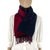 Late 20th Century Late 20th Century Balenciaga Navy Blue & Red 100% Wool Scarf For Sale - Image 5 of 8
