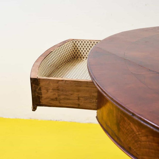 Round Table with Four Drawers For Sale - Image 9 of 12
