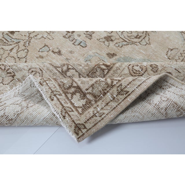 Cream Vintage Anatolian Tribal Rug With Medallion – Muted Earth Tones, 10' X 12' For Sale - Image 8 of 10