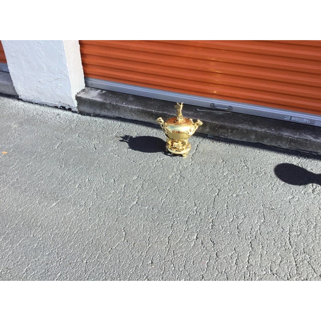 Brass Two Piece Pedestal & Incense Burner For Sale In Atlanta - Image 6 of 13