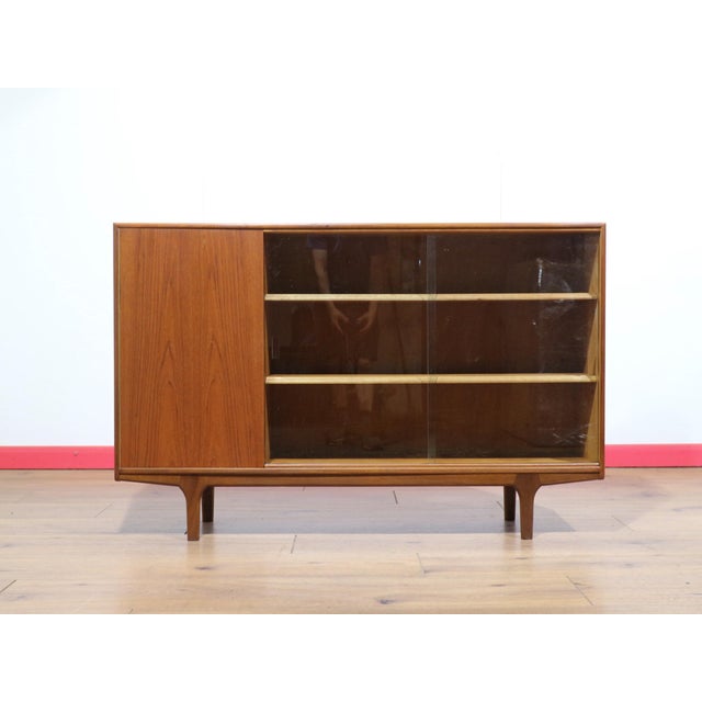 Mid-Century Modern Mid Century Modern Vintage British Teak Display China Cabinet by McIntosh For Sale - Image 3 of 14