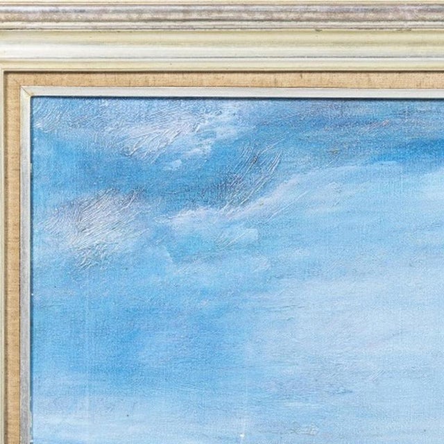 Painting - Ana Estrela - Foz do Douro (signed). Foz do Douro - Tide Gauge Quay. Oil on canvas. Signed. Dimensions: 65.5 cm...