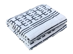 African Bogolan Black and White Mud Cloth Textile Mali