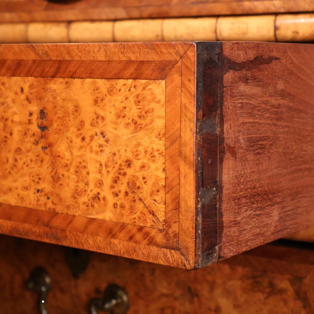 Wood Early 20th Century Walnut Small Chest of Drawers With Yew Wood Banding For Sale - Image 7 of 10