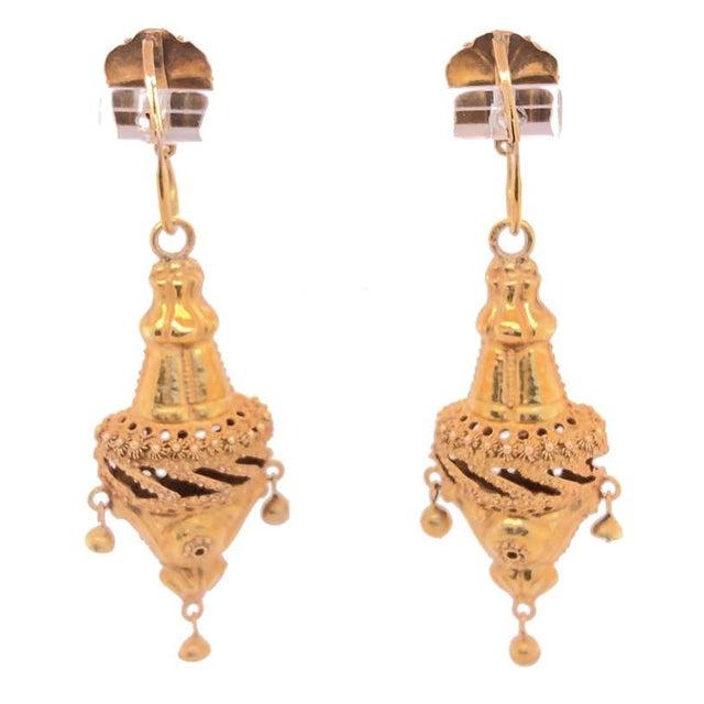 Modern 14 Karat Yellow Gold Early 20th Century Victorian Earrings For Sale - Image 3 of 11