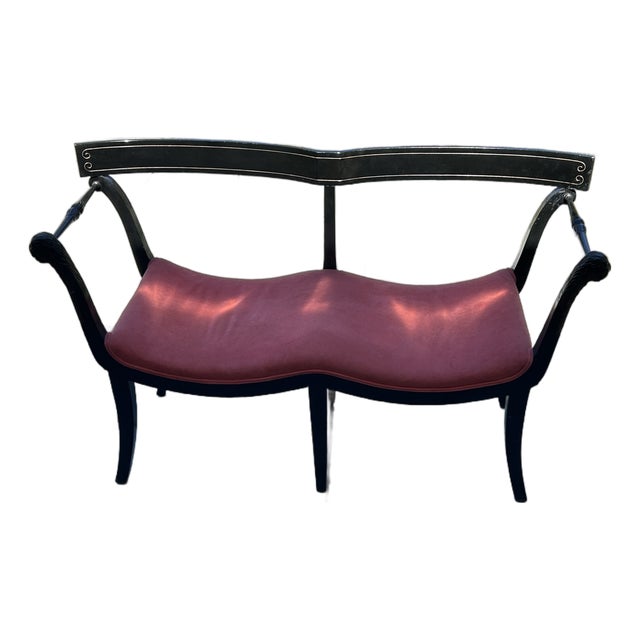 Late 20th Century Neoclassical Bench Style of Duncan Phyfe For Sale