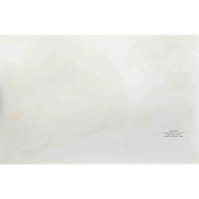 "miró lithographe i - plate x" is a vintage lithograph realized by joan miró in 1972. Perfect conditions. It comes from...